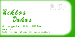 miklos dohos business card